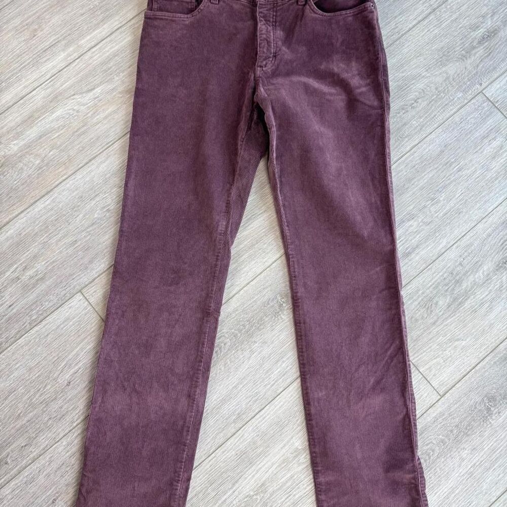 Ermenegildo-zegna Men's Burgundy and Purple Trousers